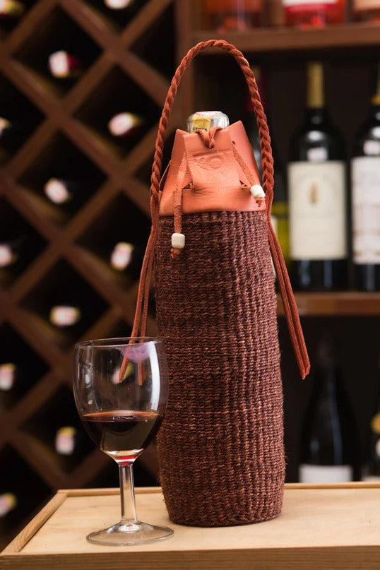 Handmade Muasi Sisal Wine Bag