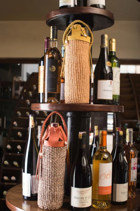 Handmade Muasi Sisal Wine Bag